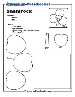 Happy little shamrock project printout preview