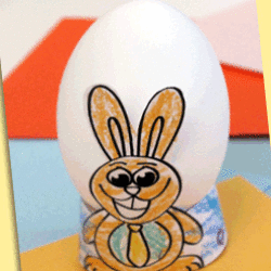 Make your own cute bunny Easter egg holder