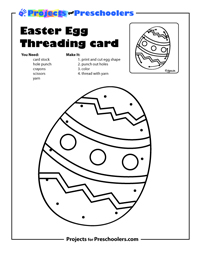 Easter Egg Threading Card demo