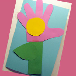 Handprint flower card for someone special