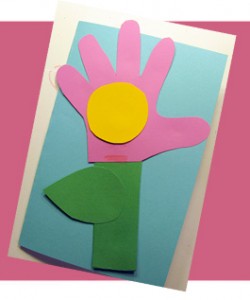 Flower handprint card