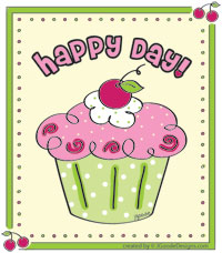 happy day cupcake coloring page