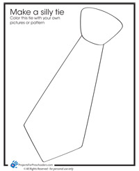 Silly tie for Dad coloring page