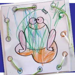 DIY frog threading card