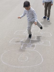 Play Hopscotch with your preschooler
