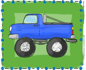 Monster truck coloring page