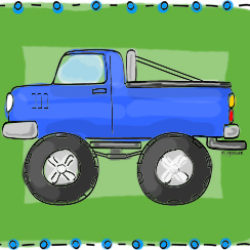 Monster truck coloring page