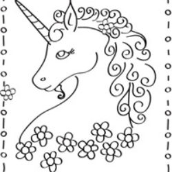 Unicorn coloring page