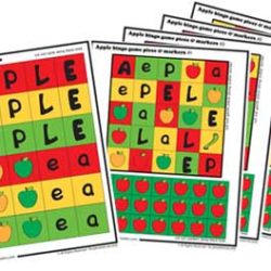 Make your own apple bingo game