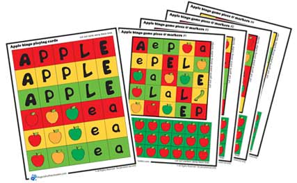 Free printable apple bingo game Free printable apple bingo game
