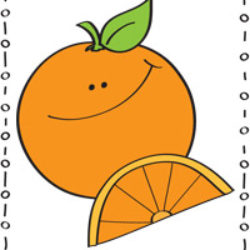 Happy orange coloring page