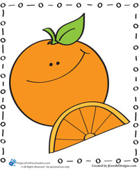 Happy orange coloring page