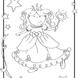 Pretty princess coloring page