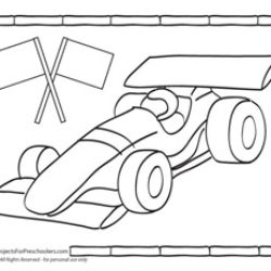 Race car coloring page