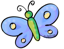 blue butterfly clipart by JGoode