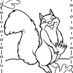 Squirrel coloring page