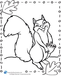 Squirrel coloring page