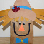 Paper bag scarecrow