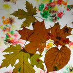 leaf stained glas craft