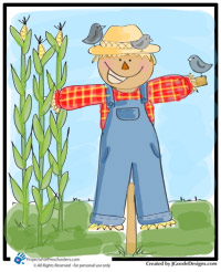 Scarecrow coloring page