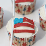 Flag cupcakes