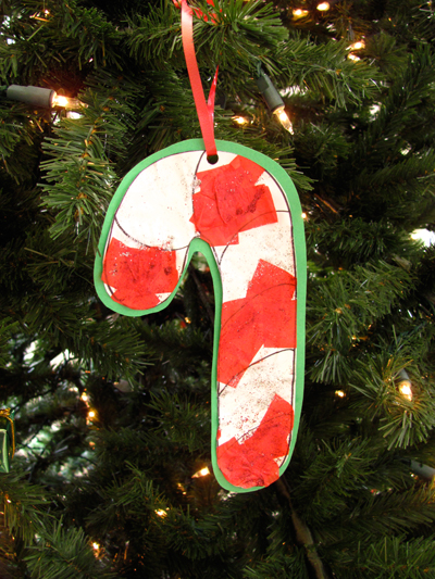Easy Candy Cane Paper Ornament Projects For Preschoolers