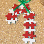 Puzzle piece candy cane