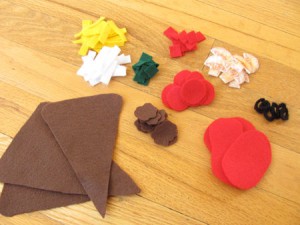 Felt pizza play set