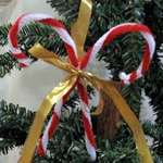 Candy cane decor craft