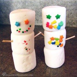 Make Marshmallow Snowmen