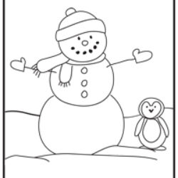 Snowman coloring page