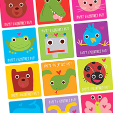 Animal Valentine printables