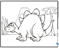 Dinosaur coloring page - Projects for Preschoolers