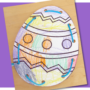 Easter egg threading card