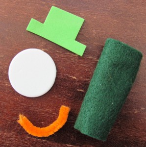 how to make a leprechaun finger puppet