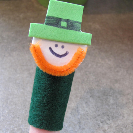 Felt Leprechaun Finger Puppet