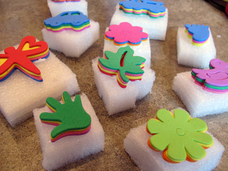 How to make ABC Sponge Stamps