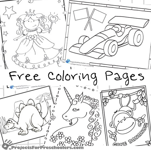 Preschool coloring pages - Projects for Preschoolers