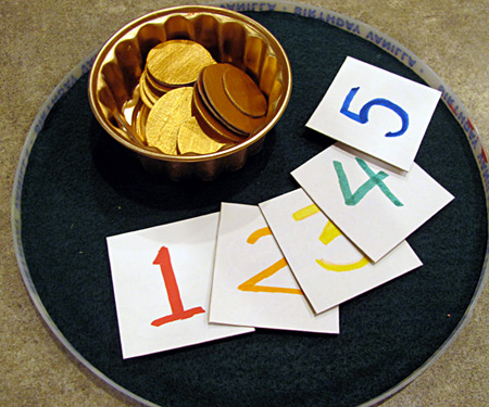 Pot of gold coins counting and sorting activity