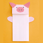 paper bag pig puppet