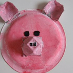 paper plate pig