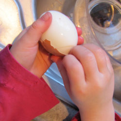 Making hard boiled eggs