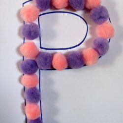 Letter P all pink and purple and puffy