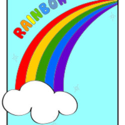 Rainbow coloring page