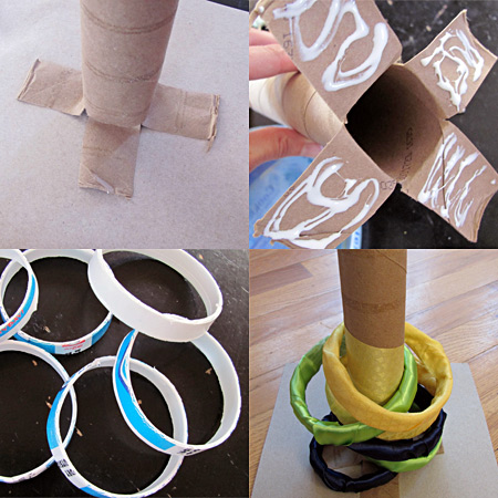 Make a ring toss game