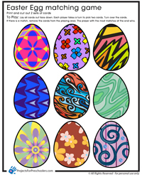 Easter Egg Match Game free preschool printable