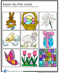 Easter Go Fish Game printable