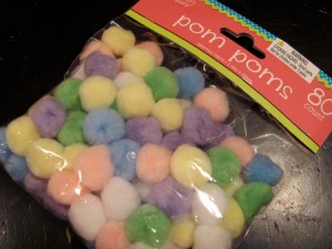 Dollar Store pom poms