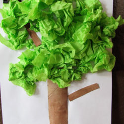 Tissue tree craft project