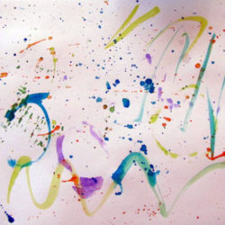 Splatter painting, fun preschool art